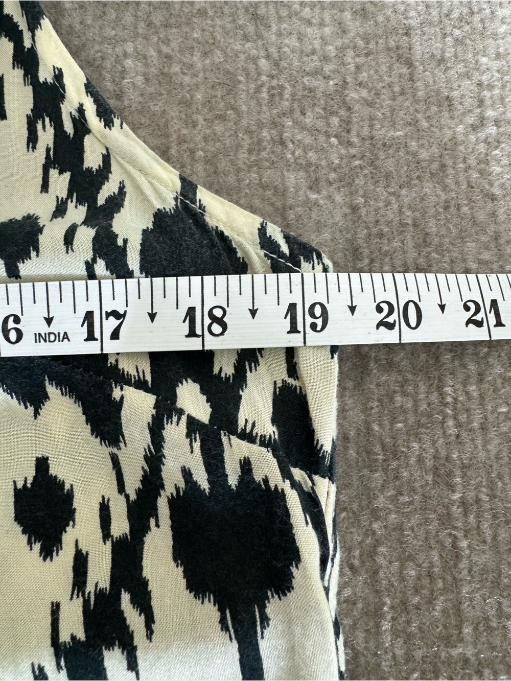 Kavu Jocelyn Ikat Black Ivory Racerback Midi High Low Sleeveless Dress Size Med - Picture 8 of 11